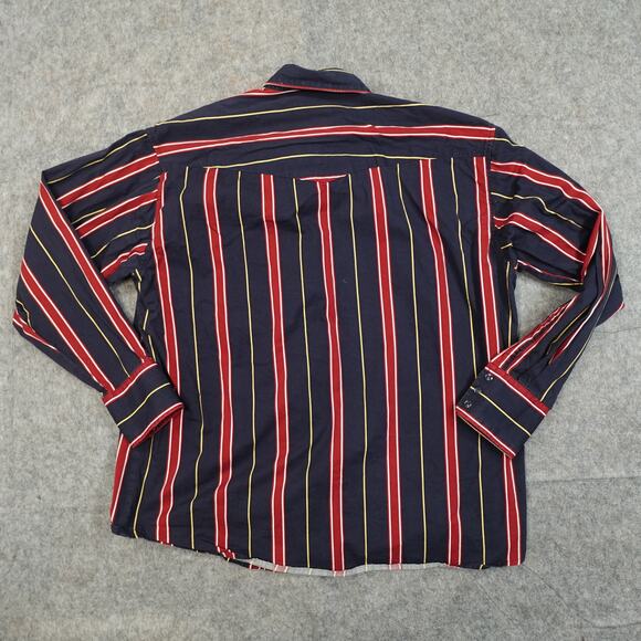 Wrangler Shirt Mens Extra Large Brush Popper Pearl Snap Western Striped Rodeo - Picture 5 of 9